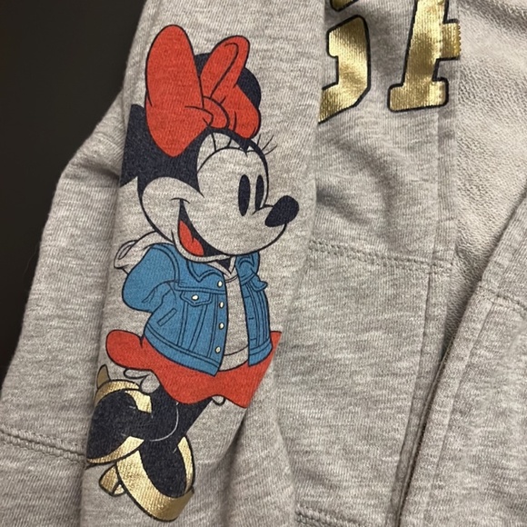 Gap Disney Minnie Mouse Bow Hooded Zipper Sweatshirt 3T - Picture 5 of 7